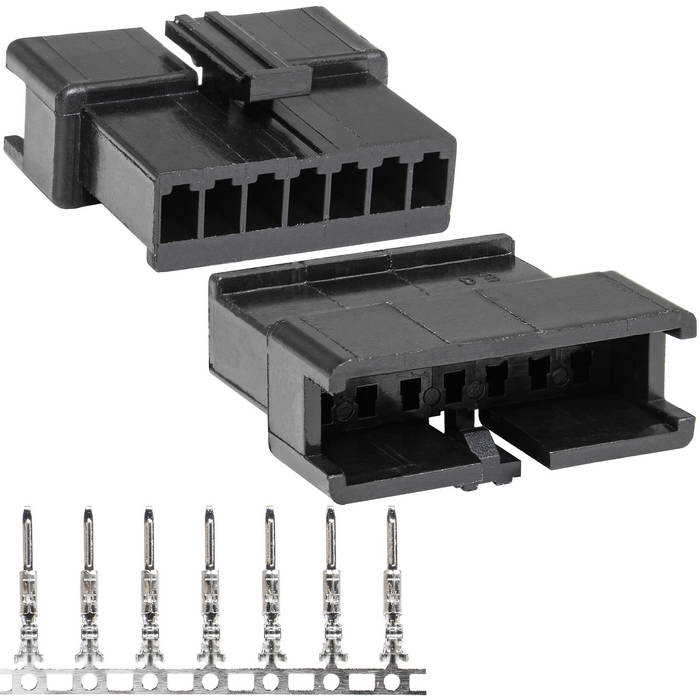 Разъем питания низковольтный RUICHI SM-7M 2.54mm + Terminal, вилка, с контактами