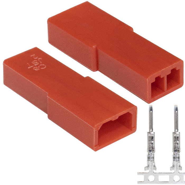 Разъем питания низковольтный RUICHI SYP-2pinM 2.54mm+Terminal, вилка, с контактами