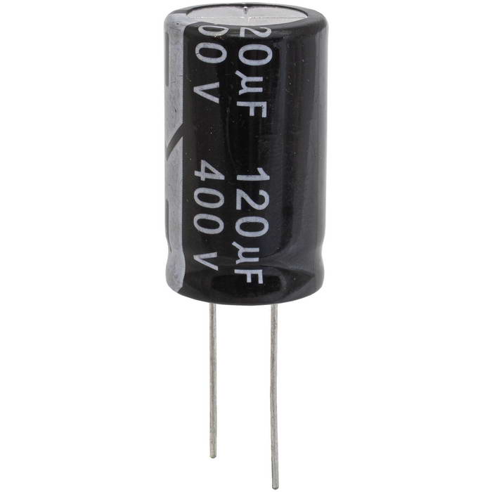 KM121M2GBKJ1835VBK JWCO Конденсатор электролитический радиальный, 120 мкФ, 400 В,     18х35 мм, -25…+105 °C, наработка 2000 часов