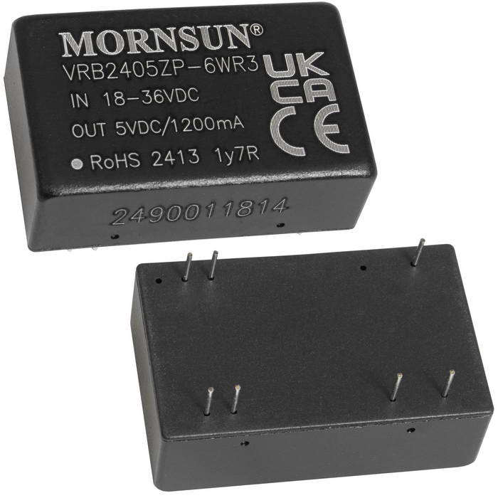 VRB2405ZP-6WR3-MS, Преобразователь DC/DC мощность, Вт: 6 вход 24(18-36)В выход 5В   изоляция: 1500В, 32.0*20.0*10.8мм