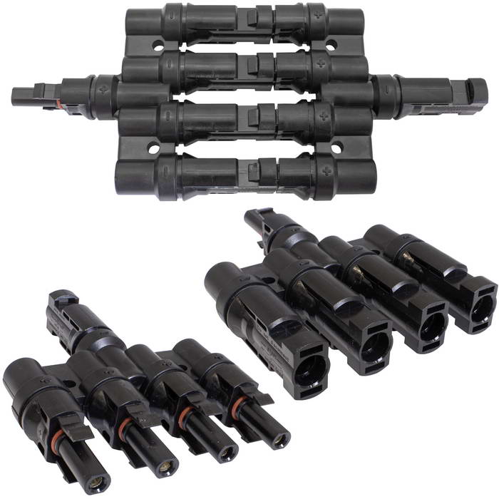 Коннектор для солнечных батарей RUICHI DF-2601A-4P (MC4Y 3x1), универсальный