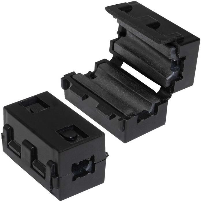 Фильтр ферритовый на провод RUICHI ZCAT1523-5030F черный, в корпусе
