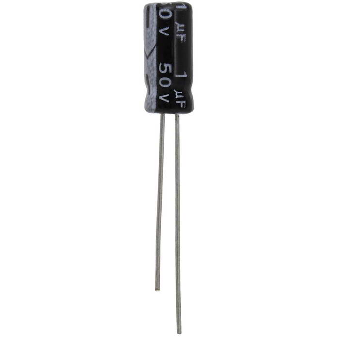 KM010M1HBKJ0511VBK JWCO конденсатор электролитический радиальный, 1 мкФ, 50 В, 5х11   мм, -40…+105 °C,   наработка 2000 часов
