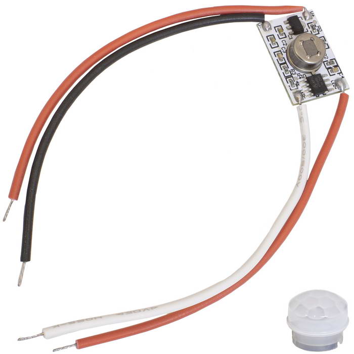 Датчик движения инфракрасный RUICHI PIR sensor 1522 wire для автоматического управления освещением в помещении и на улице