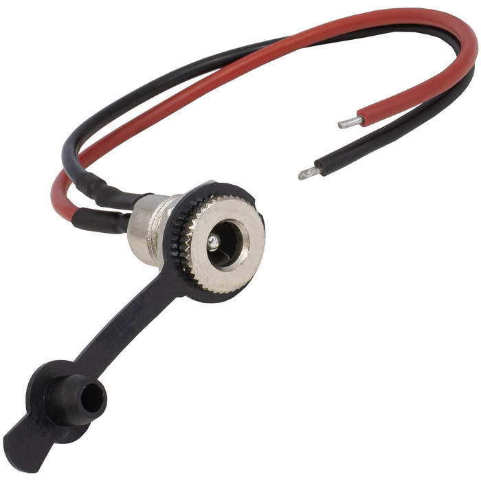 Разъём питания штырьковый RUICHI TC 5.5x2.5 мм cap с резиновой крышкой, 24 AWG