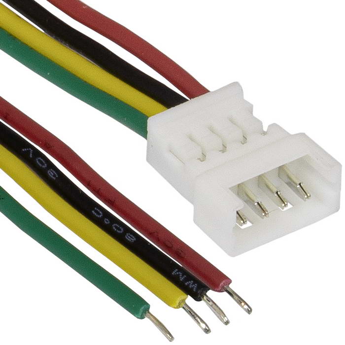Разъём контактный RUICHI  SH 1,25mm 4pin 100mm M (штекер) с 4 контактами 26AWG 10 см