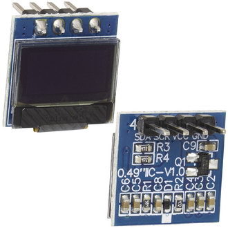 0.49-дюймовый модуль OLED-дисплей RUICHI, DSM-OLED-0.49-4P-B, 64x32 пикс., I2C, белый