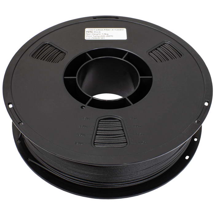 Филамент для 3D-принтера RUICHI PETG-CF-1.75-BLK-1KG, PETG c добавлением углеродного   волокна, катушка 1 кг, 1.75 мм, черный