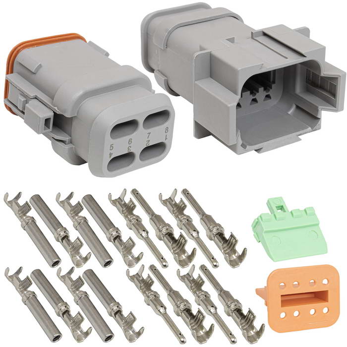 DT04-8P-E008 21/11 RUICHI Комплект разъёмов, 48В, 8 конт., IP68