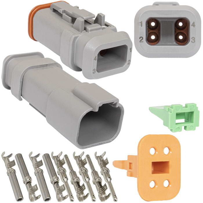 DT04-4P-E008 21/11 RUICHI Комплект разъёмов, 48В, 4 конт., IP68
