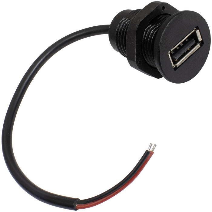 Разъём USB-2Pin M18 RUICHI, длина кабеля 150 мм, 2 контакта