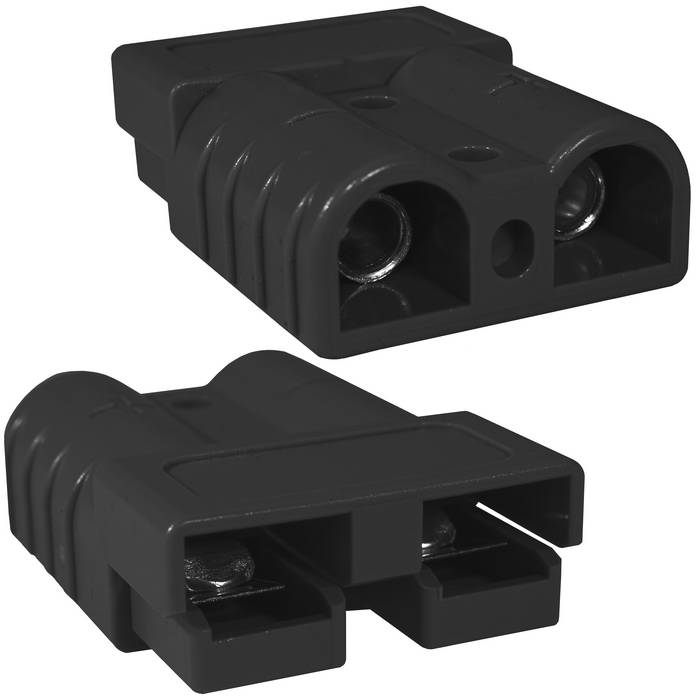 Силовой разъем RUICHI PS-50-B, 50 А, 600 В, -20...+150 °C, корпус PC UL94 V-0 черный, тип  Андерсон