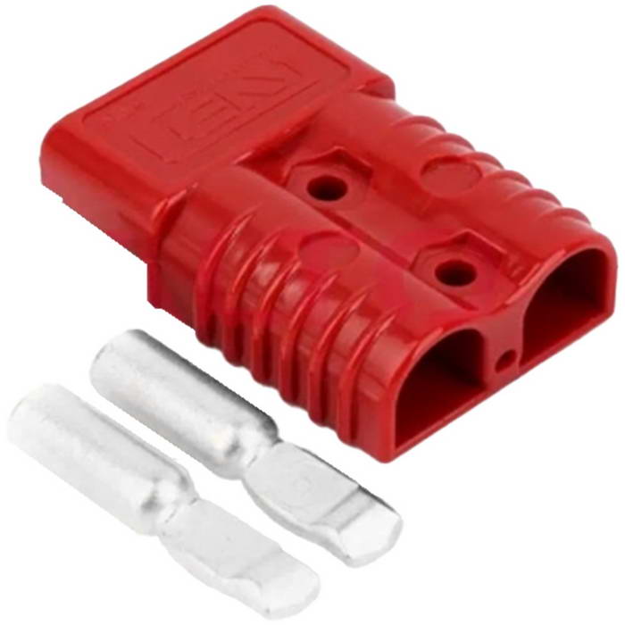 Силовой разъем RUICHI PS-120-R, 120 А, 600 В, -20...+150 °C, корпус PC UL94 V-0 красный, тип  Андерсон