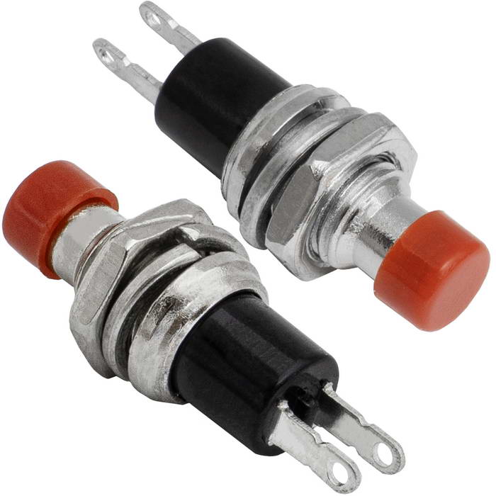 Кнопочный переключатель RUICHI PBS-10B-2, OFF-(ON), красный