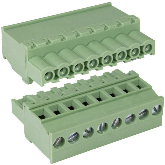 Разъемный клеммный блок на кабель XY2500F-AV-08P 5mm(2EDKA-08) ( 2EDGKA-5.0-08P /  2EGTKA-5.0-08P ), розетка (F), 8 контактов, шаг 5.00 мм