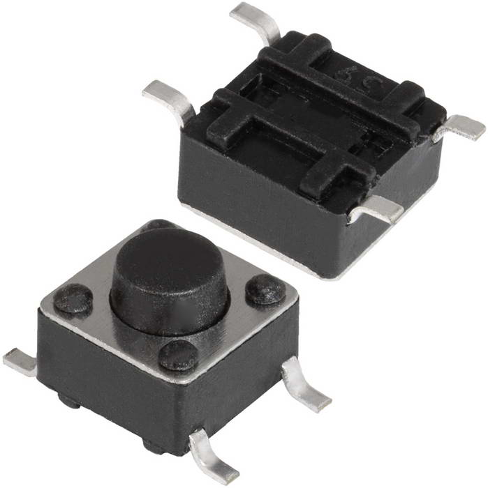 Тактовая кнопка RUICHI KAN0642-0501B, 6x6x5 мм, OFF-(ON), 50 мА, 12 В, 100 мОм