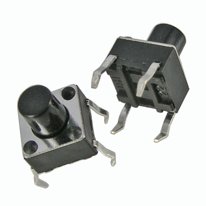 Тактовая кнопка RUICHI KAN0610-0731B, 6x6x7 мм, OFF-(ON), 50 мА, 12 В, 100 мОм