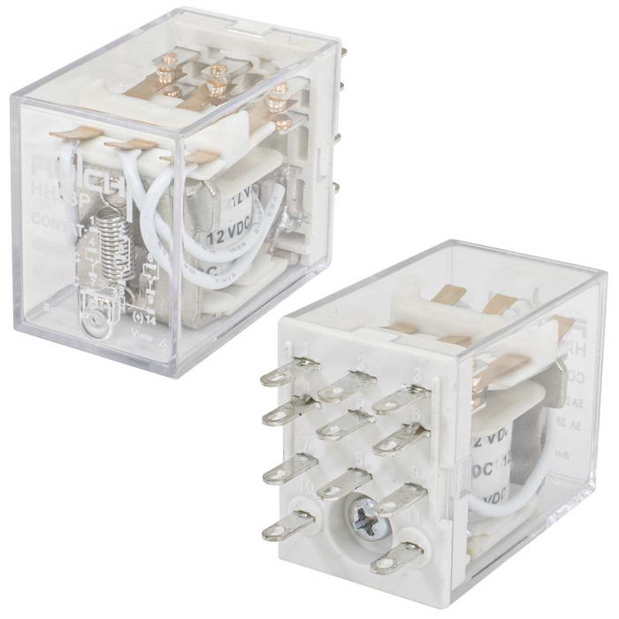 Электромагнитное реле RUICHI 4453(18F)-3 (HH53P) 12VDC 5А, 3C: 3PDT