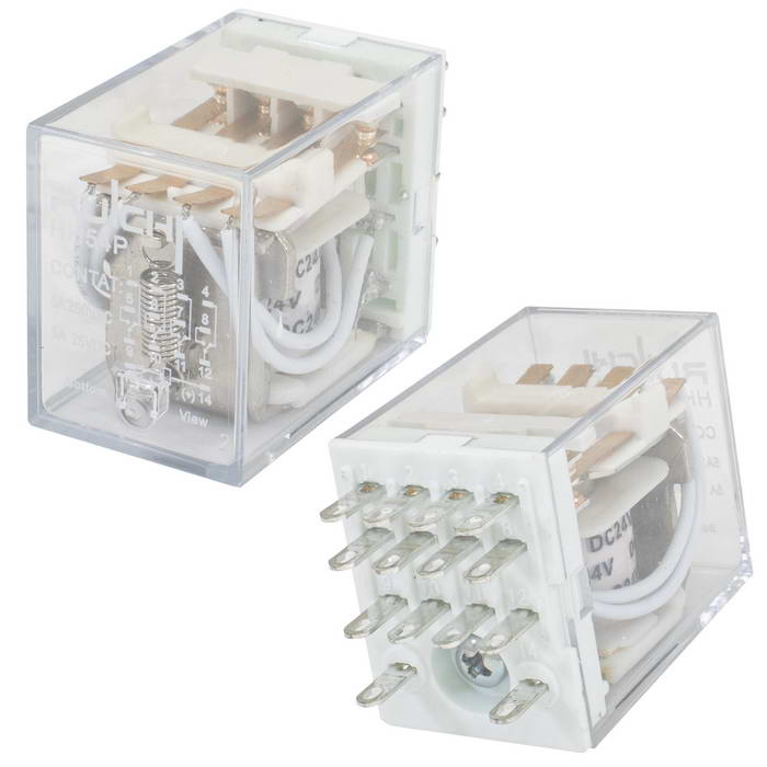 Электромагнитное реле RUICHI 4453(18F)-4 (HH54P) 24VDC 5А, 4C: 4PDT