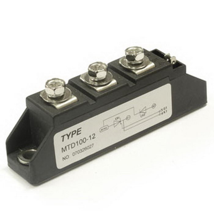 МТД100-12 RUICHI диодно-тиристорный модуль, 100 А, 1200 В, 92 х 20 х 30 мм