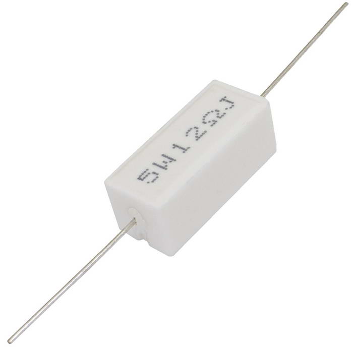 Мощный постоянный резистор XIN HUA RX27-1 12 Ом 5W 5% / SQP5, керамо-цементный  корпус