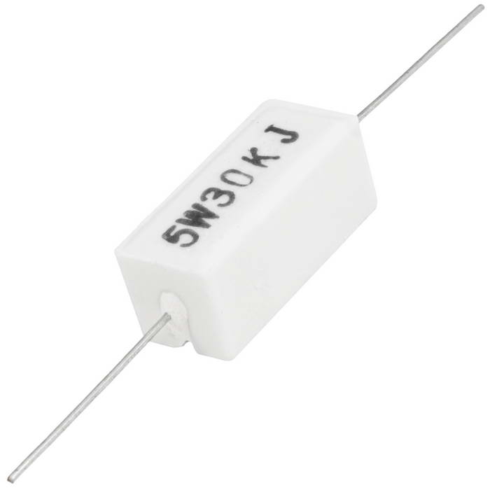 Мощный постоянный резистор XIN HUA RX27-1 30 кОм 5W 5% / SQP5, керамо-цементный  корпус