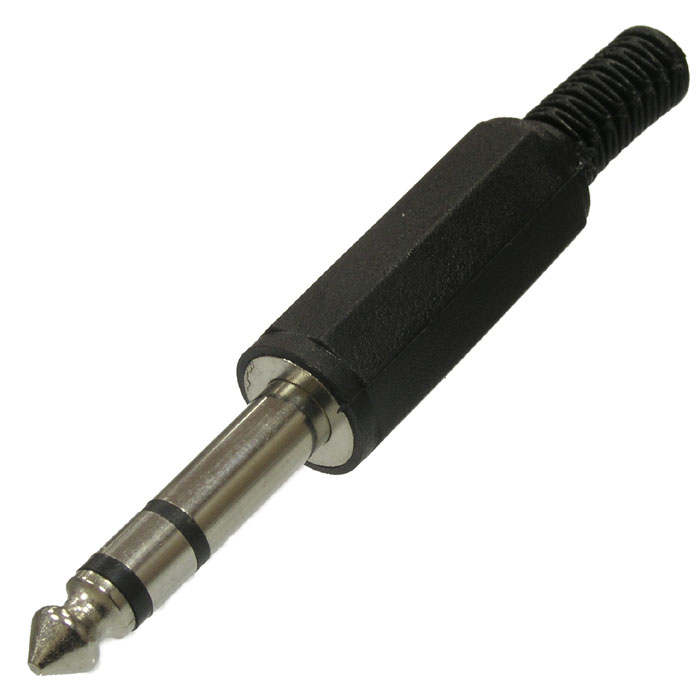 Разъём аудио RUICHI 7-0053/NP-205 stereo 6.35 мм, чёрный