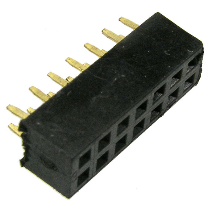 Гнездо для плат 2.00 мм RUICHI PBD2-14 (PBD2-2x7) 2.00 мм, 14 контактов