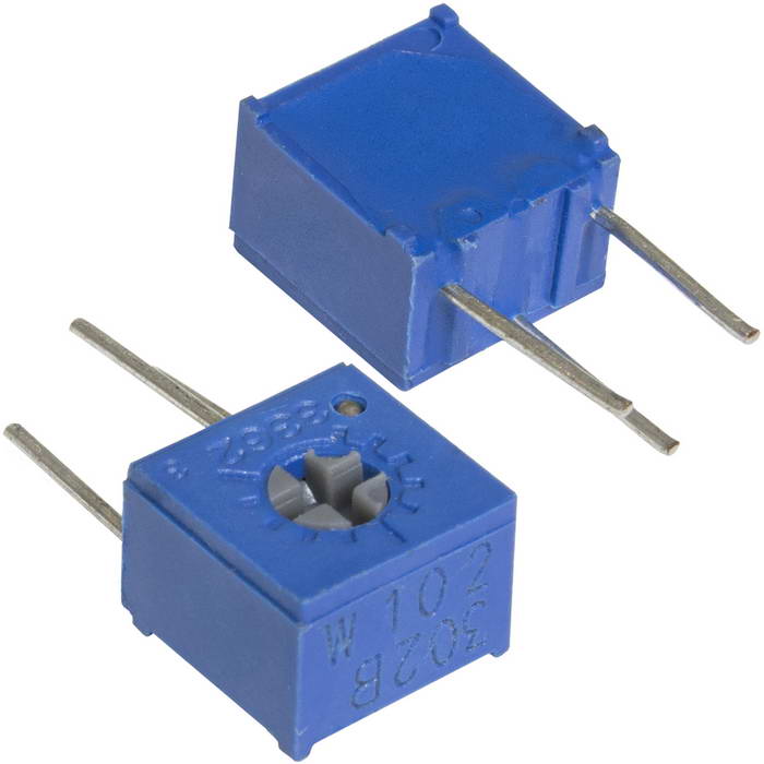 Подстроечный резистор RUICHI 3362W 200R, угол поворота 210