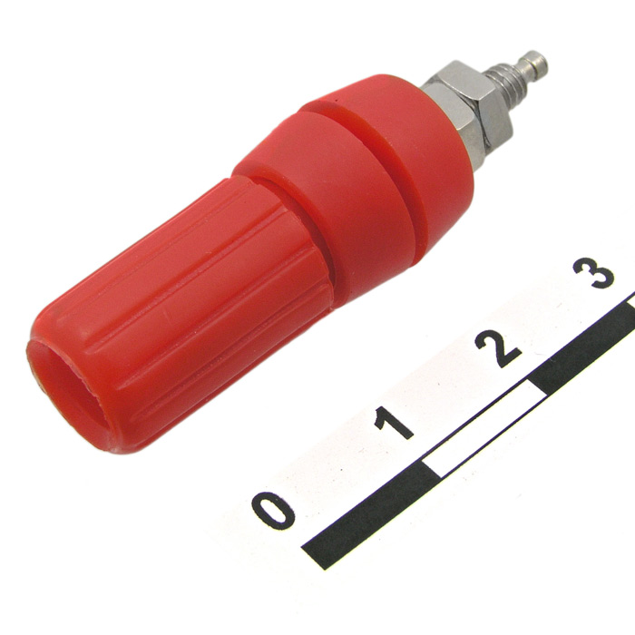 Гнездо RUICHI 10-0021 Zinc красный, монтаж на гайку