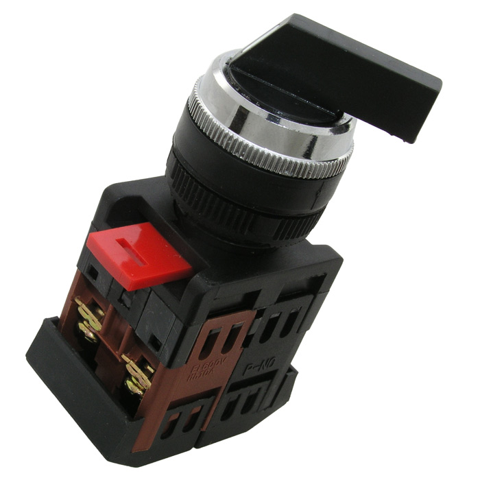 Переключатель поворотный RUICHI 3SA12-22E-11XB/21, 2 положения NO+NC, IP40, 10 А, 600 В, установочное отверстие 22 мм, винтовой зажим (4S)