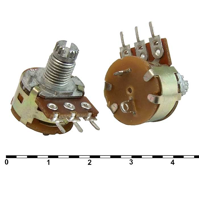 Потенциометр RUICHI S16KN1-B 100K L10KC, угол поворота 300