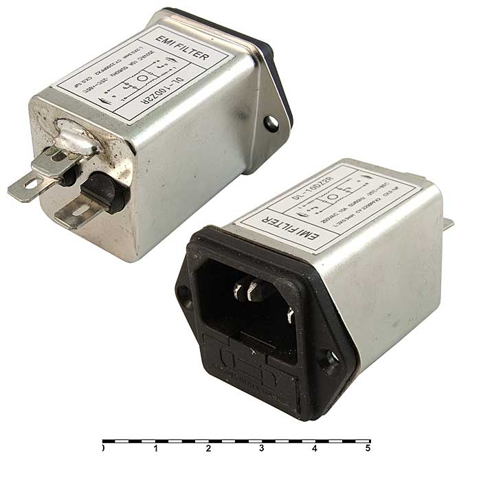 Сетевой фильтр RUICHI DL-10DZ2R  10A. 250V, 2,2 нФ