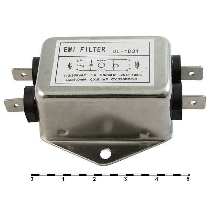 Сетевой фильтр RUICHI DL-1D31  1A. 250V, 3,3 нФ