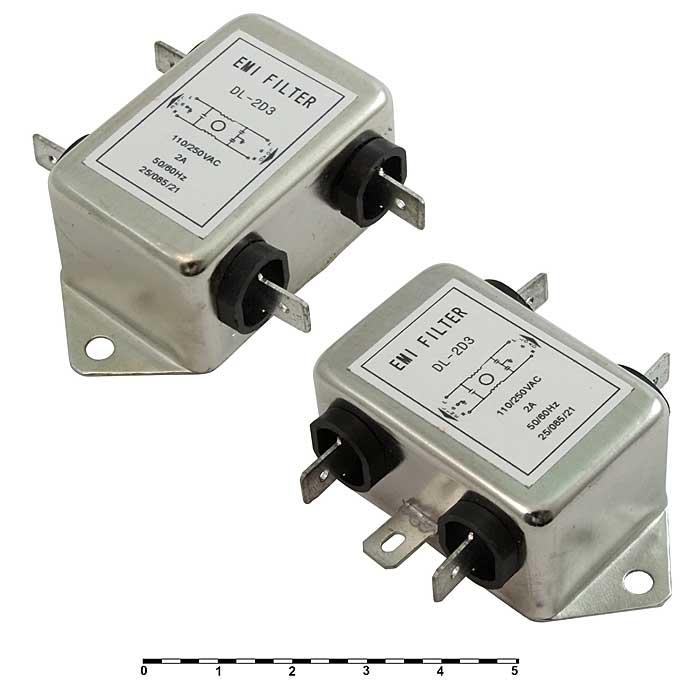 Сетевой фильтр RUICHI DL-2D3 2A. 250V, 3,3 нФ