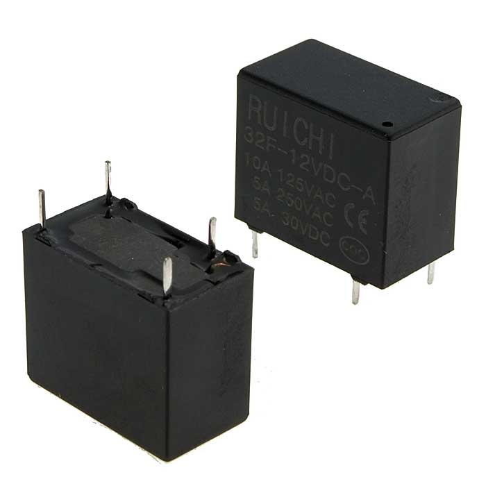 Электромагнитное реле RUICHI 32F (N/O) 12VDC 5A, SPST