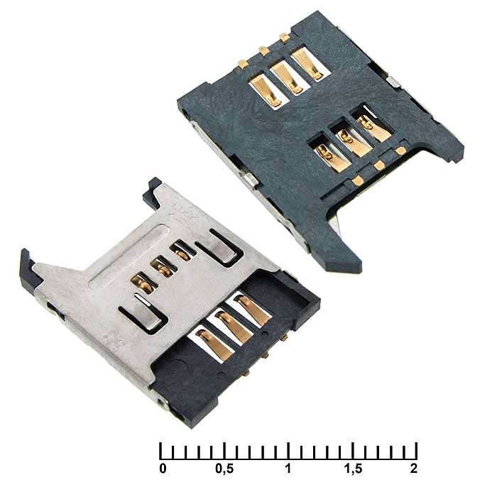 Держатель SIM RUICHI SIM-06A, 6 контактов