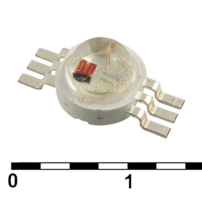 Светодиод мощный RUICHI, 3 Вт, 3.6 В, 80-100 Лм, RGB