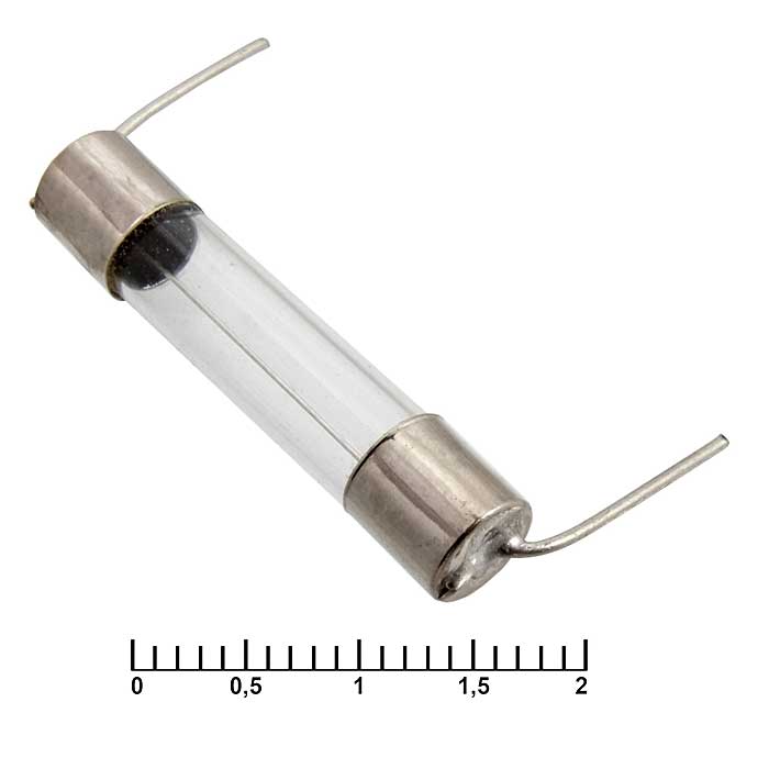 Предохранитель цилиндрический стеклянный RUICHI H630PT, 3 A, 250 В, -60…+85 °C, с проволочными выводами