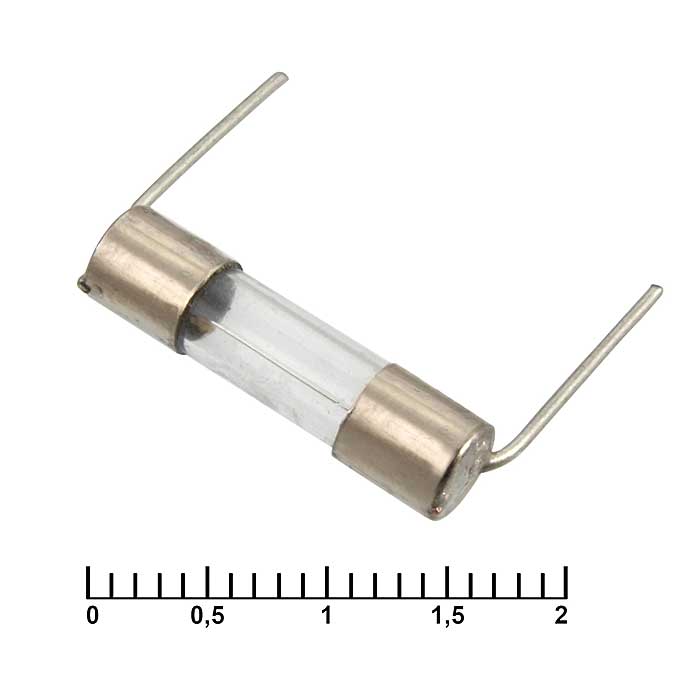 Предохранитель цилиндрический стеклянный RUICHI H520PT, 15 A, 250 В, -60…+85 °C, с проволочными выводами