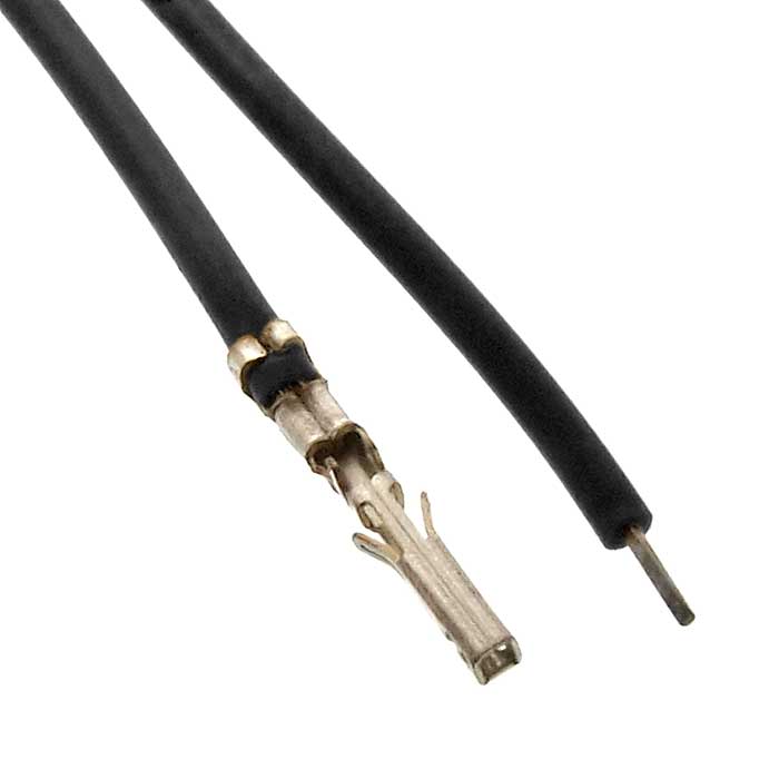 Разъём питания низковольтный RUICHI ммF-F шаг 3,00 мм AWG24 0,3m чёрный, 1 контакт