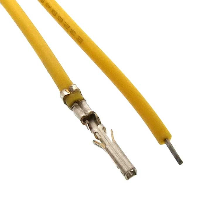 Разъём питания низковольтный RUICHI ммF-F шаг 3,00 мм AWG24 0,3m желтый, 1 контакт